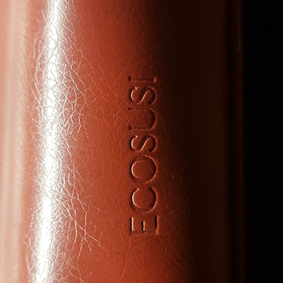 ECOUSUSI Red Faux Leather Briefcase Padded Laptop Shoulder/Crossbody Bag. - Picture 3 of 8